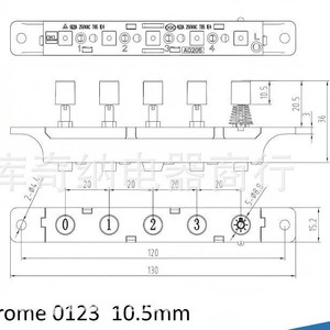Interrupteur à bouton-poussoir OEM à 5 touches, 130x15.2x36mm, pour hotte murale en acier inoxydable AQ205-21 - Product Image 3