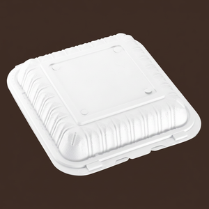 Tiya Square Lunch Plastic Food <b>Storage</b> <b>Container</b> Microwavable PP Food Packaging to Go Takeaway Plastic Hinged <b>Container</b> - Product Image 1