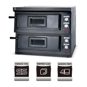 Four à pizza rotatif en bois commercial, plaques en acier inoxydable, double combustible, système de rôtissage automatique pour barbecue, restaurant, traiteur - Product Image 2