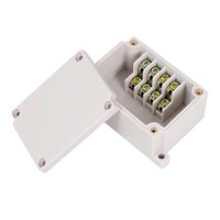 Boîtier de distribution électrique étanche IP66 SAIP/SAIPWELL 110X75X40MM certifié CE, 4/6 voies, 25A 20A 15A, couleur RAL7035, en ABS