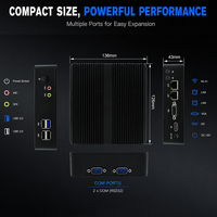 Mini-ordinateur sans ventilateur pour bureau à domicile, 8 Go de RAM, 128 Go de SSD, Windows 11, J1900, mini-PC industriel embarqué, double LAN, RS232, HD VGA
