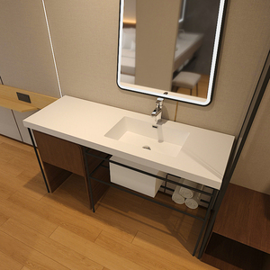 Lavabo Cuadrado Elegante de Cerámica Blanca con Borde Delgado, Lavabo Esquinero Moderno y Ecológico para Baños Compactos - Product Image 4