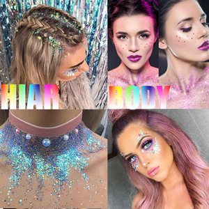 Sombra de ojos para niños, polvo brillante para Festival, cosmético grueso, Gel brillante, belleza, sombra de ojos, cara, brillo corporal, venta al por mayor - Product Image 5