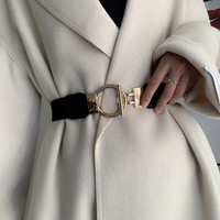 Ceinture élastique pour femmes SAJE avec boucle en métal, ceinture extensible, ceinture élastique blanche pour robe