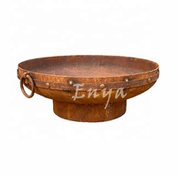 Kadai Style Corten acier robuste multifonctionnel Patio jardin eau foyer extérieur Brasero Brasero fer foyer bol