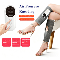 Masseur de jambes électrique à compression d'air, machine de massage automatique des mollets par pétrissage, masseur de pieds à pression d'air pour soulager les muscles