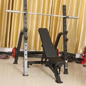 Коммерческая регулируемая скамья для гантелей, набор для жима штанги со штангой и скамейкой, складная стойка для приседаний - Product Image 3