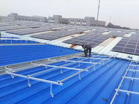 Structure de montage solaire photovoltaïque universelle pour toit en tuiles d'acier ondulé, alliage zinc-aluminium-magnésium, galvanisation à chaud, garantie 25 ans