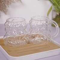 Tasses à boire de jus de fruits de lait en verre à paroi unique vintage créatives de 350ml