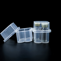 Lot de 4 étuis de voyage pour peptides de haute qualité de 3 ml – Boîte en plastique pour peptides, couleur et logo personnalisés OEM pour la protection des petits flacons d'échantillons