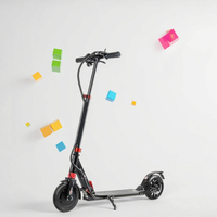 Scooter Eléctrico con Llantas Sólidas de Aleación de Aluminio T3, Batería de Litio de 2.5Ah, Motor sin Escobillas, Luces LED, Plegable, Resistente al Agua, Velocidad de 15 km/h