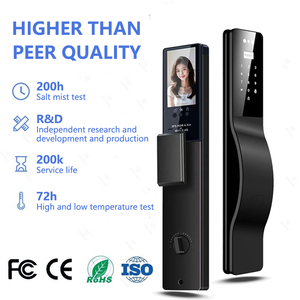 Cerradura Inteligente con Cámara e Intercomunicador Activo para Puertas de Madera con Desbloqueo por Huella Dactilar, Contraseña y Reconocimiento Facial, Control Remoto Tuya, Totalmente Automática - Product Image 6