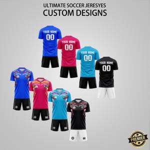 <span class=keywords><strong>Ensemble</strong></span> de maillots de football personnalisés et abordables, respirants, à manches courtes, pour hommes et femmes - Product Image 2