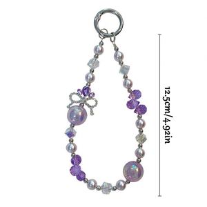 Light Luxury Bling Rhinestone Crown Crystal <b>Beaded</b> <b>Phone</b> <b>Chain</b>, Bracelet Keychain, BFF Bag Accessory & Promotional Gifts - Product Image 2
