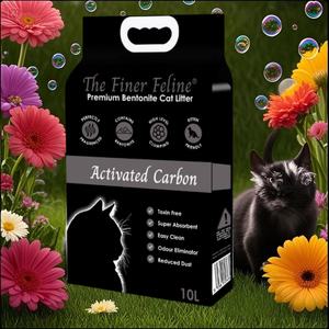 Vente en gros de litière pour chat en bentonite charbon actif à absorption forte agglutination rapide contrôle des odeurs 99% sans poussière mixte - Product Image 4