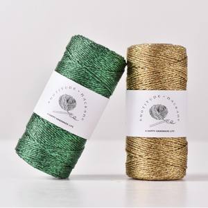 Fil d'or de 1 mm, fil d'or tissé à la main, corde décorative de Noël, fil pour emballage cadeau - Product Image 1