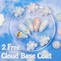 2 Vernis de Base Cloud Gratuits Sans HEMA ni TPO, Top Coat Blanc Laiteux, Vernis Gel UV pour Salon de Manucure, Couleur Sans Résidu, Vente en Gros Usine, Marque Privée