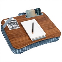 Support portable design pour ordinateur portable et téléphone – Rayures fléchées – Matériau MDF – Compatible avec les ordinateurs portables de 15,6 pouces – Style élégant