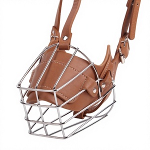 Bozal para Perro, Máscara Metálica, Cesta de Alambre Segura, Correas de Cuero Ajustables y Duraderas para Perros Grandes, Cuero Genuino para Mascotas - Product Image 3