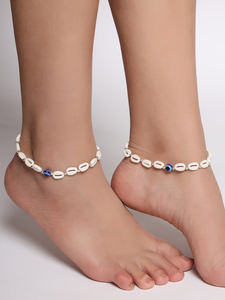 Tobillera de Conchas Hecha a Mano para Mujer, Joyería Bohemia para la Playa, Tobillera Ajustable con Hilo, Pulsera de Moda para Vacaciones de Verano, Regalo - Product Image 4