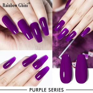 Arc-en-ciel Ghini Violet Rose Rouge Lavande Couleur UV LED Gel <span class=keywords><strong>Vernis</strong></span> à Ongles Soak Off Semi <span class=keywords><strong>Permanent</strong></span> Nail Art <span class=keywords><strong>Vernis</strong></span> Gel Organique - Product Image 4