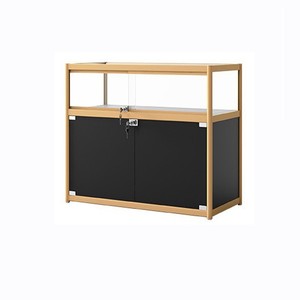 Moderne Große Goldene Schmuck-Vitrine mit LED-Beleuchtung, Wasserdicht, Abschließbar, Freistehende Glasvitrine für Geschäfte - Product Image 5