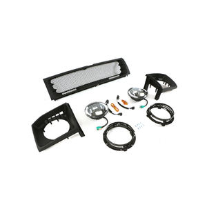 Nouvelles pièces automobiles modifiées, calandre avant de voiture noire en ABS, kits de carrosserie avec barre lumineuse LED pour <span class=keywords><strong>Mitsubishi</strong></span> <span class=keywords><strong>PAJERO</strong></span> V31 V32 V33 V43 - Product Image 5