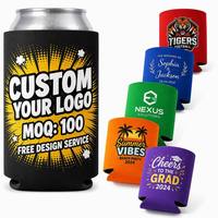 Support de canette en néoprène personnalisé avec logo, isolation 3 mm, pour cadeaux promotionnels (vente en gros)