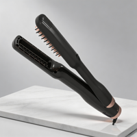 Lisseur électrique professionnel en céramique à chauffage rapide, peigne à air chaud pour cheveux bouclés, pour usage hôtelier et domestique