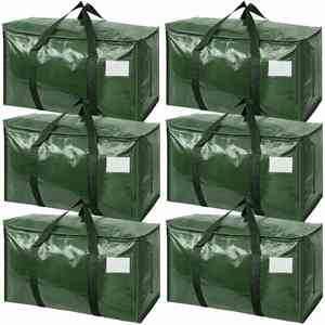 Heavy Duty Extra Large Storage <b>Tote</b> Durable <b>Plastic</b> Foldable Moving Bags Carrying Handles Bedroom Bedding - Product Image 6