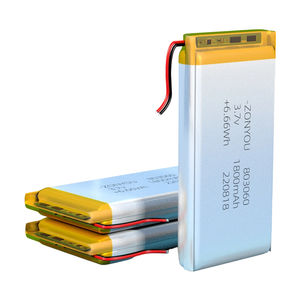 ZonYou סוללת ליתיום פולימר בצפיפות אנרגיה גבוהה 803060 תא פאוץ' 1800mAh LiCoO2 קתודה 500 מחזורים 22 גרם לרמקול בלוטות' - Product Image 6