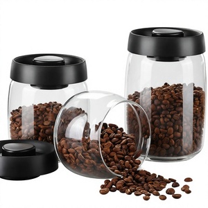 Frasco de Vidrio Reutilizable de 1200 ml para Café, con Tapa Hermética al Vacío, Recipiente Redondo para Almacenamiento de Alimentos, Recipiente para Bebidas para la Cocina - Product Image 3