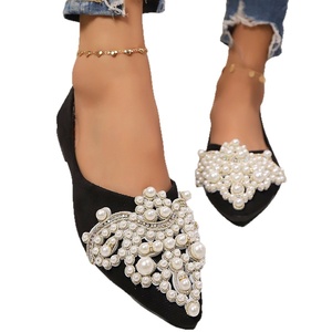 Zapatos Planos de Ballet Decorados con Perlas de Lujo para Primavera/Verano 2026, Zapatos de Punta Redonda para Mujer, Zapatos de Boda, Zapatos Casuales de Una Sola Pieza - Product Image 5
