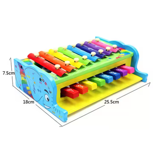 Instrumento Musical de madera de <span class=keywords><strong>Piano</strong></span> de bebé clásico de alta calidad, venta al por mayor, gran oferta, teclado de juguete de iniciación de dibujos animados incluido - Product Image 3