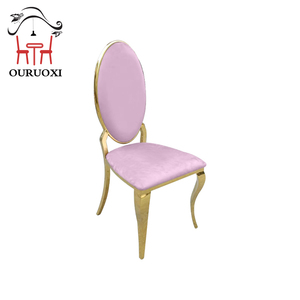 Sillas de Banquete de Lujo, Nuevo Diseño, Acero Inoxidable, Sillas de Comedor <span class=keywords><strong>para</strong></span> Bodas, Sillas Tapizadas <span class=keywords><strong>para</strong></span> Hoteles y Banquetes - Product Image 6
