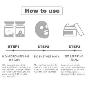 <span class=keywords><strong>Bio</strong></span> Microneedling Resurfaçage Réparation Set Avec Crème De Restauration Intensive Masque Enzyme Spongilla Spicules Éponge Extrait Poudre <span class=keywords><strong>B</strong></span> - Product Image 5