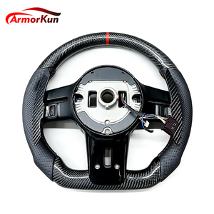 Volante Sportivo AMG in Fibra di Carbonio con Impugnature Laterali in Pelle Traforata, Upgrade per <span class=keywords><strong>Mercedes</strong></span> Benz Tutte le <span class=keywords><strong>Serie</strong></span> A <span class=keywords><strong>B</strong></span> C E S G GLS - Product Image 4