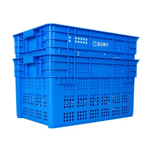 TOURTOP Stackable And Nestable Plastic MESH Crate Vegetable Fruit Plastic Basket Hot Sale Plastic Crate