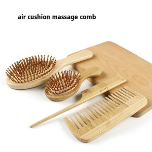 Ensemble de peignes à cheveux en bambou personnalisés, usage quotidien, fonction de <span class=keywords><strong>massage</strong></span> à coussin d'air, salon de beauté, faits à la main, durables, grande taille, artisanat en papier, élégants - Product Image 3