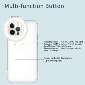<span class=keywords><strong>2021</strong></span> nuevo Selfie Ring Light up Cover Led iluminado Selfie linterna luminosa funda para iPhone 12/12 Pro - Product Image 3