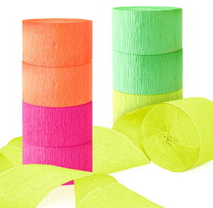 Neon <strong>Crepe</strong> <strong>Paper</strong> Roll 45g <strong>Italian</strong> <strong>Crepe</strong> <strong>Paper</strong> Neon 25m Pastel <strong>Crepe</strong> Streamers <strong>Paper</strong> - Product Image 5