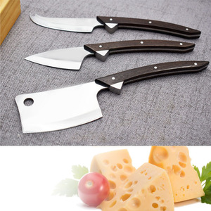 Juego de Cuchillos para Queso de Lujo con Mangos de Madera Wenge y Hojas de Acero Inoxidable, Ecológico, Apto para Lavavajillas, Herramientas Europeas para Queso - Product Image 5