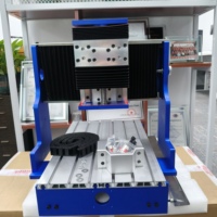 Routeur CNC en bois, cadre à rails carrés 6040L 3040L avec pince à mâchoires plates, clé, 3 axes avec moteur pour fraisage et gravure CNC DIY
