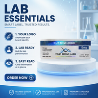 Nouvelle conception : Étiquettes holographiques argentées pour flacons de 3 ml avec votre logo, pour boîtes de flacons de 3 ml