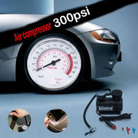Tire Inflator Portable Air Compressor - 250/300PSI Portable Air Pump Fast Inflation for Cars, Bikes & Motorcycle Tires, Balls