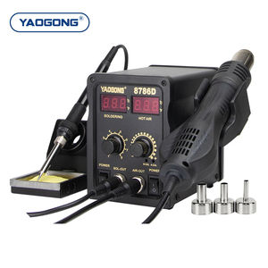 YAOGONG <span class=keywords><strong>8786D</strong></span> 8586D Station de Soudage et Dessoudage 2 en 1 à Affichage Numérique avec Pistolet à Air Chaud pour Réparation Mobile et Composants CMS - Product Image 1