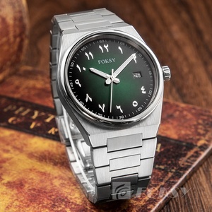 Montre à Quartz Classique pour Homme en Acier Inoxydable, Cadran Soleil Chiffres Arabes, Étanche 5 ATM, Vente en Gros - Product Image 5