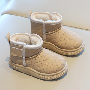 Bottes de neige unisexes respirantes pour enfants, à enfiler, montantes et épaisses, à semelle souple, chaussures décontractées d'hiver - Product Image 4
