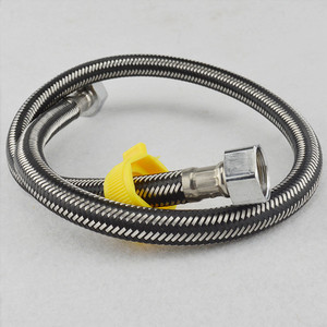 ท่อถักสแตนเลสขนาดเส้นผ่านศูนย์กลางภายใน 1/2 นิ้ว ท่อจ่ายน้ำแบบยืดหยุ่นสำหรับใช้ในห้องน้ำน้ำร้อนและน้ำเย็น - Product Image 2