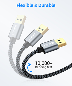 SUNGUY USB A Nylon Braided Flexible Fast Charging Cable USB 3.0 Cable Data Cable Charger for Latop Phone - Product Image 5